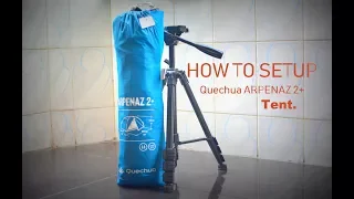 Quechua Arpenaz 2+ tent setup.