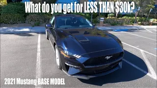 2021 Mustang EcoBoost BASE Review + Drive | NEW Standard Features!