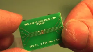 Hand soldering DFN-10 chip to DIP converter