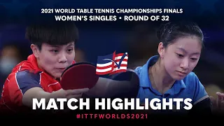 Cheng I-Ching vs Amy Wang | 2021 World Table Tennis Championships Finals | WS | R32