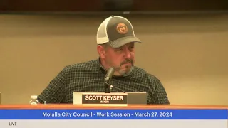 Molalla City Council Work Session- March 27, 2024