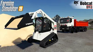 Farming Simulator 19 - BOBCAT 863 TURBO Loads Sand Into A Dump Truck