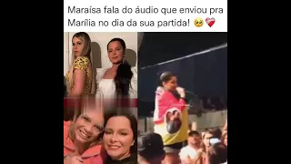 MARAISA fala sobre ÁUDIO que enviou à MARÍLIA MENDONÇA no dia do acidente!