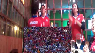 REACCIONES DE HINCHAS - PENALES FINAL COPA AMERICA CENTENARIO CHILE VS ARGENTINA