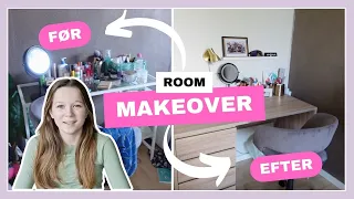 ROOM MAKEOVER AF LÆRKES VÆRELSE👧🏻🛌🩷 Får nye møbler og sorterer ud i ALT│LOUISE SOPHIA♡