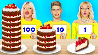 Desafio da Decoração de Bolos: 100 Camadas | Batalha Alimentar Épica por RATATA CHALLENGE