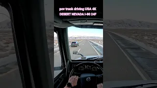 POV TRUCK DRIVING USA DESERT NEVADA I-80 4K go to PA #shorts