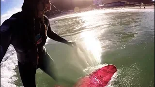 SURFING AT MUIZENBERG, sharky!