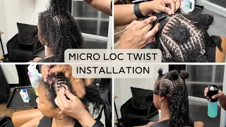 Micro Loc Twist Installation | Micro Twist | 3b/3c Hair
