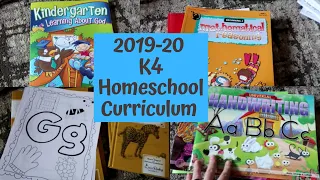 Our K4 Kindergarten Curriculum for 2019-20