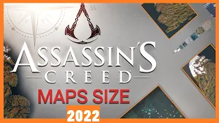 Assassin's Creed - Maps SIZE Comparison AC:1 to AC:Valhalla #gaming #usa