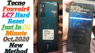 Tecno Pouvoir 4 LC7 Hard Reset Just In (1Minute)|Bhoom New Final Method|Oct,2020.