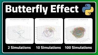 Using Python to simulate the Butterfly effect | Lorenz Attractor