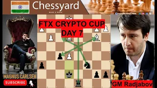 FTX Crypto Cup Day 7 Highlights: Magnus Carlsen Survives against Radjabov, Wesley Crushes Ian Nepo!
