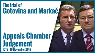 Ante Gotovina and Mladen Markač - Appeal Judgement, 16 November 2012