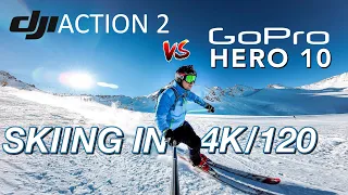 GoPro Hero 10 vs DJI Action 2 Skiing Test and Comparison