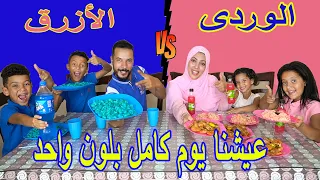 تحدي لمدة 24 ساعة ⌚| فريق الاشباح الأزرق 👻ضد ملكات النحل الوردي🐝 مين فاز بالتحدي !!