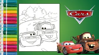 Coloring Best Friends Lightning McQueen and Tow Mater from Cars🚗  | Fun Coloring Pages 🖍️