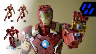 Two Iron Men and an Arishem makes a big Iron Man that moves a bit | 76206 x 2 + 76155 combination