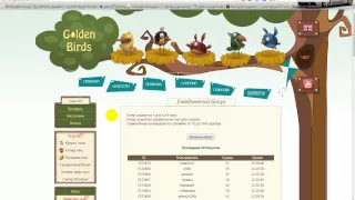 Обучение, как зарабатывать в интернете в игре Golden Birds