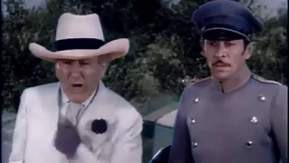 Trailer Sketch from movie "Flirting With Fate," Colorized, Joe E. Brown, Comedy