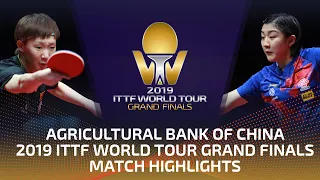 Wang Manyu vs Chen Meng | 2019 ITTF World Tour Grand Finals Highlights (Final)