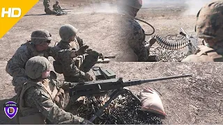 U.S. Marines Conduct a Live-fire Range with The M2A1 Machine Gun