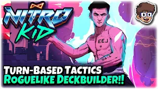 Neon Roguelike Deckbuilder Turn-Based Tactics!! | Let's Try Nitro Kid