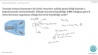 Statik B2S6-Bileşke Kuvvetin Hesaplanması 1/4- Soru Çözümü