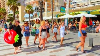 BENIDORM 🇪🇦 LEVANTE BEACH TIKI BEACH BAR Autumn 2022 Costa Blanca SPAIN 4K