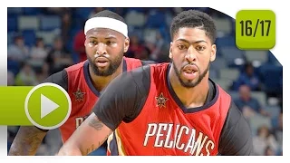 Anthony Davis & DeMarcus Cousins Full Highlights vs Nuggets (2017.04.04) - 71 Pts, 19 Reb