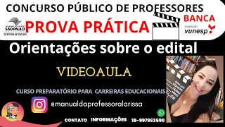 A prova prática  videoaula CONCURSO DE PROFESSORES DO ESTADO DE SÃO PAULO.