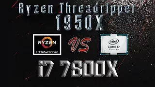 Ryzen Threadripper 1950X vs i7 7800X Benchmarks | Gaming Tests | Office & Encoding CPU Review