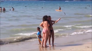 Girls on the beach #1 / Девушки на пляже - Видеоподборка. Красивые формы под знойным летним солнцем