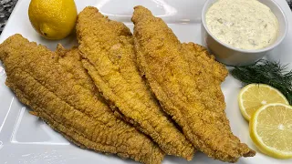 DELICIOUS CRISPY FRIED CATFISH WITH A HOMEMADE TARTER SAUCE