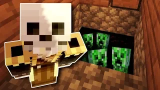 I Built a Creeper Trap in my Friend's Base! - Minecraft Multiplayer Gameplay