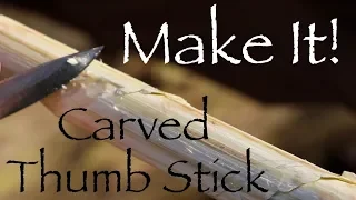 Carve a Twisted Hazel Thumb Stick. Woodland Whittling.