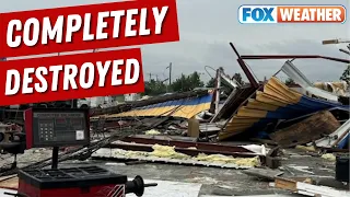 'There's No Shop Anymore': Tire Store Torn Apart From Derecho In Houston, Owner Hid Behind Tires