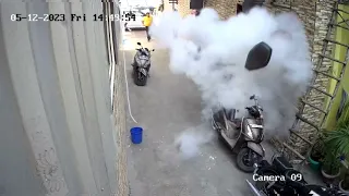 AC Gas Cyilender Blast Live CCTV video @ACREPAIRTIPS