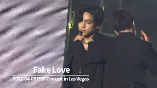 20220408 BTS PTD Concert in Las Vegas Day1 - 'FAKE LOVE' (BTS V focus fancam) 첫콘 펰럽 뷔 직캠