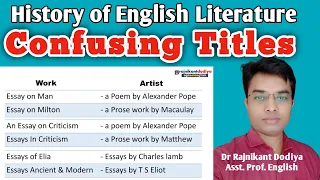 UGC NET 2024 Confusing Titles | History of English Literature | NTA NET 2020 EXAM