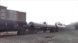 NS 6K4 at Bridgewater, PA with CN SD75I Leading UP ACe and CSX SD40-3  2/22/2019