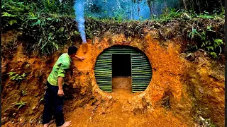 Completely build a secret underground shelter | Mr Trinh Bushcraft