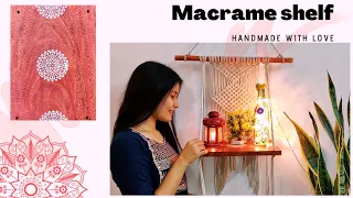 DIY Macrame shelf ll How to make macrame shelf ll easy macrame pattern