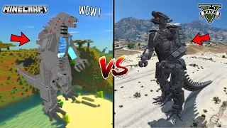 MINECRAFT MECHA GODZILLA VS GTA 5 MECHA GODZILLA - WHO IS BEST?