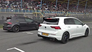 450HP Volkswagen Golf 8 R Stage 2 with Milltek Downpipe + OPF Delete! Revs, Drag Races, Sound!