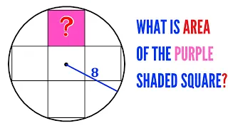 Can you find the area of the purple square? | (Step-by-Step explanation) | #math #maths #mathematics