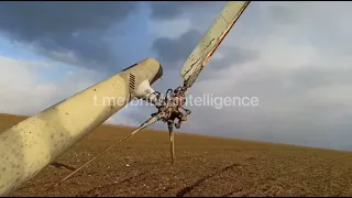 Russian Mi-24 helicopter (RF-94966) generates electricity in the steppes of Ukraine