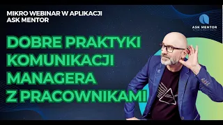 Zasady komunikacji managera z pracownikiem - ASK MENTOR