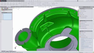 Determine the Interior Volume of a Volute Pump with SOLIDWORKS